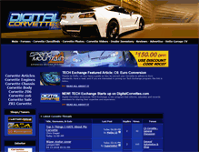 Tablet Screenshot of digitalcorvettes.com